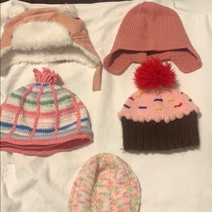 Winter baby girl beanies